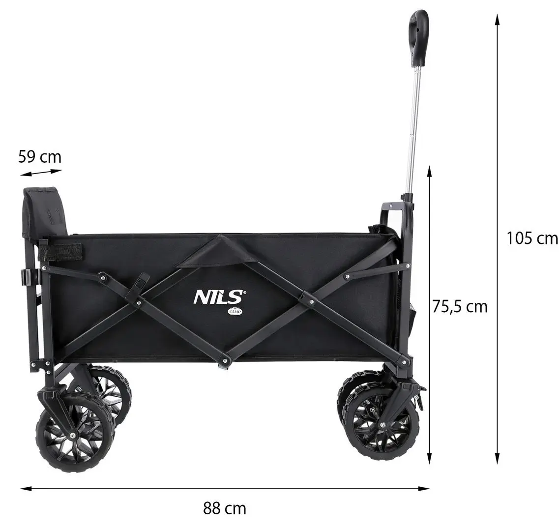 Carucior de gradina Nils Camp NC1608 (Black)