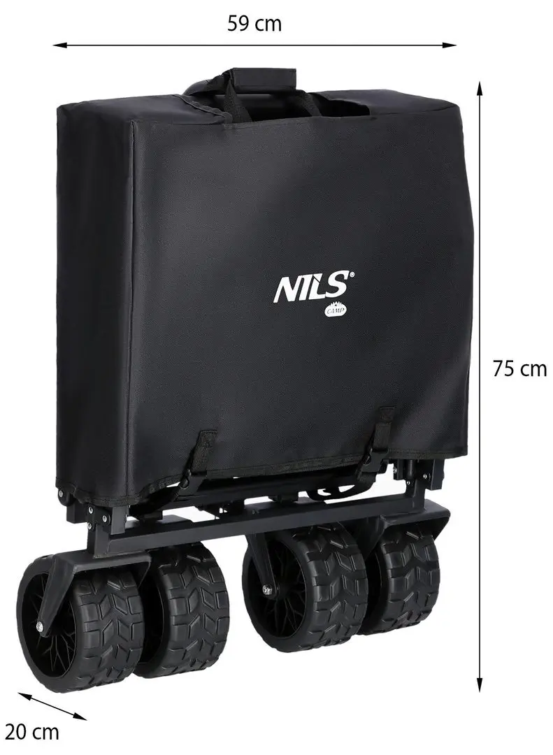 Carucior de gradina Nils Camp NC1608 (Black)