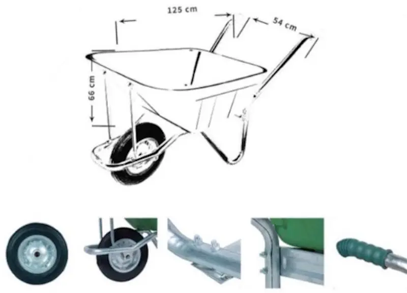 Carucior de gradina 100L (Green)