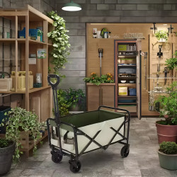 Carucior de gradina Tempo Kondela Karil (Beige/Green/Black) Thumb