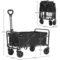 Carucior de gradina Tempo Kondela Karil (Black) Thumb