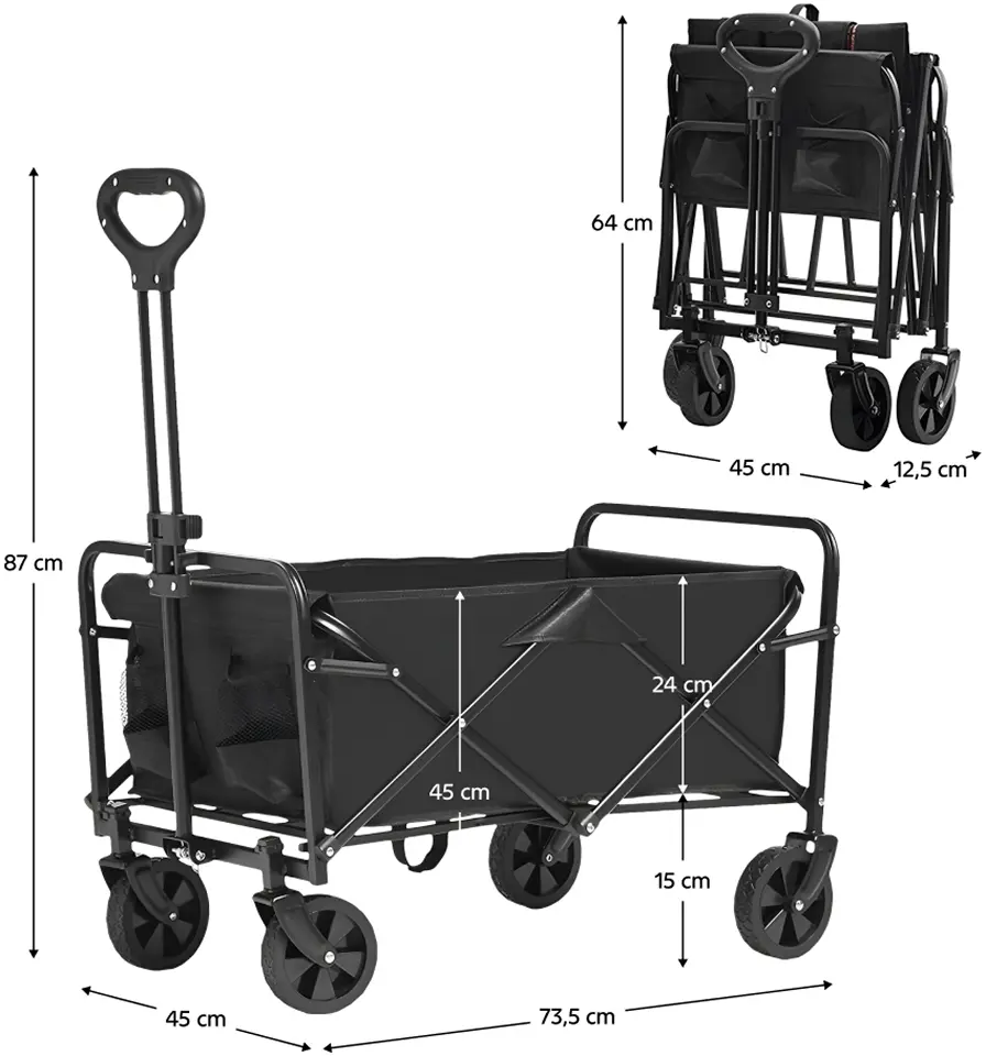 Carucior de gradina Tempo Kondela Karil (Black)