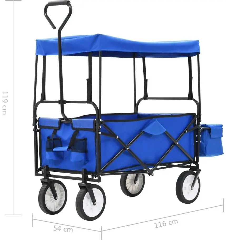 Carucior de gradina VidaXL 147590 (Blue)