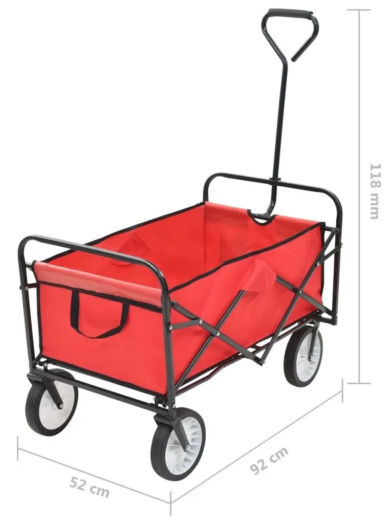 Carucior de gradina VidaXL 143778 (Red)