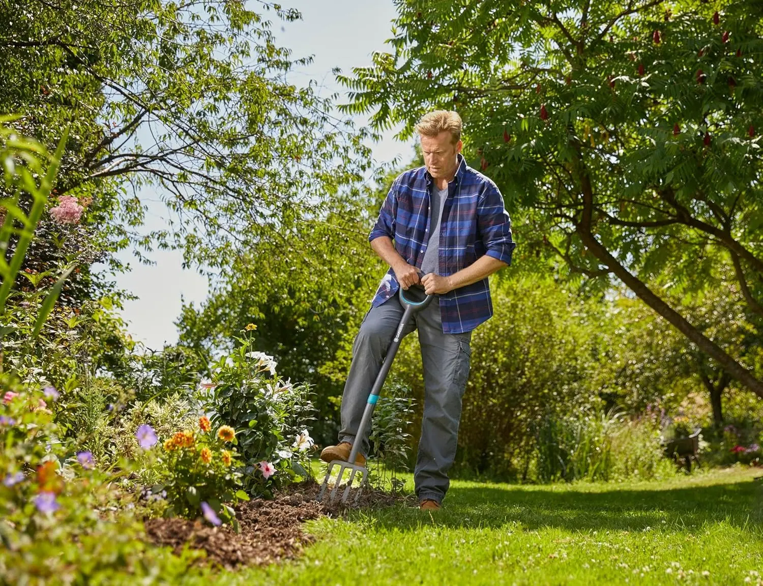 Furca Gardena ErgoLine 17013-20 (Black/Blue)