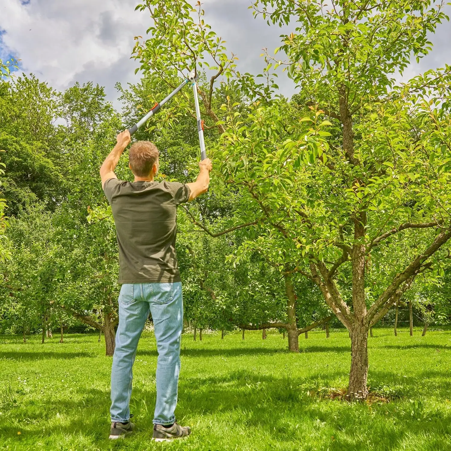 Секатор-сучкорез Gardena TeleCut Basic (Blue/Grey)