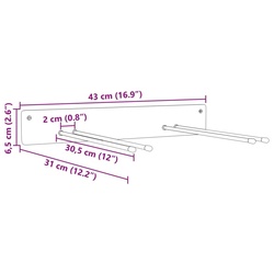 Organizator de perete pentru unelte de grădină VidaXL 3309654 (Black) Thumb