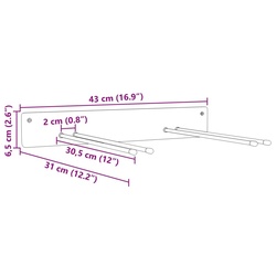 Настенный органайзер для садовых инструментов VidaXL 4019132 (Black) Thumb