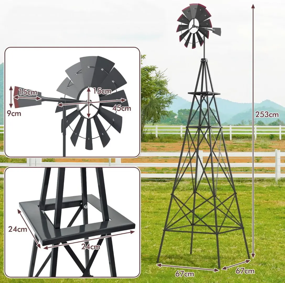 Декоративная мельница Costway NP11406GR (Grey) - 5