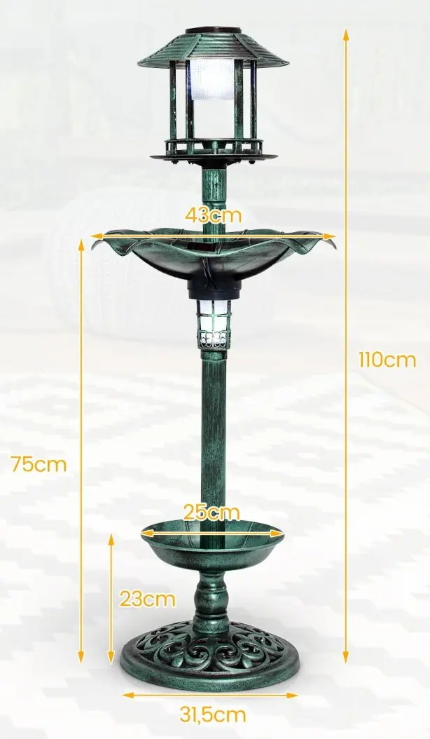 Декоративная поилка для птиц Costway PZ10007QT (Green)