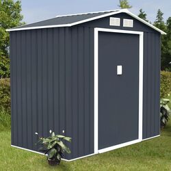 Casuta gradina Costway GT2989GR 213x127x185 (Grey) Thumb