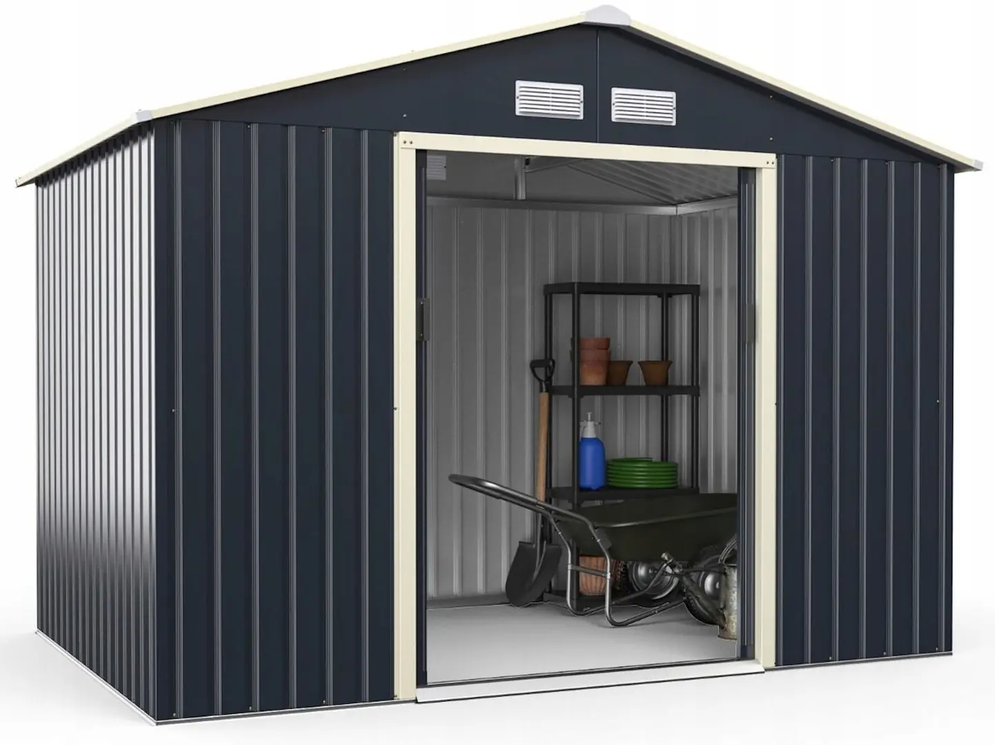 Casuta gradina Costway GT3732GR 277x191x202 (Grey)