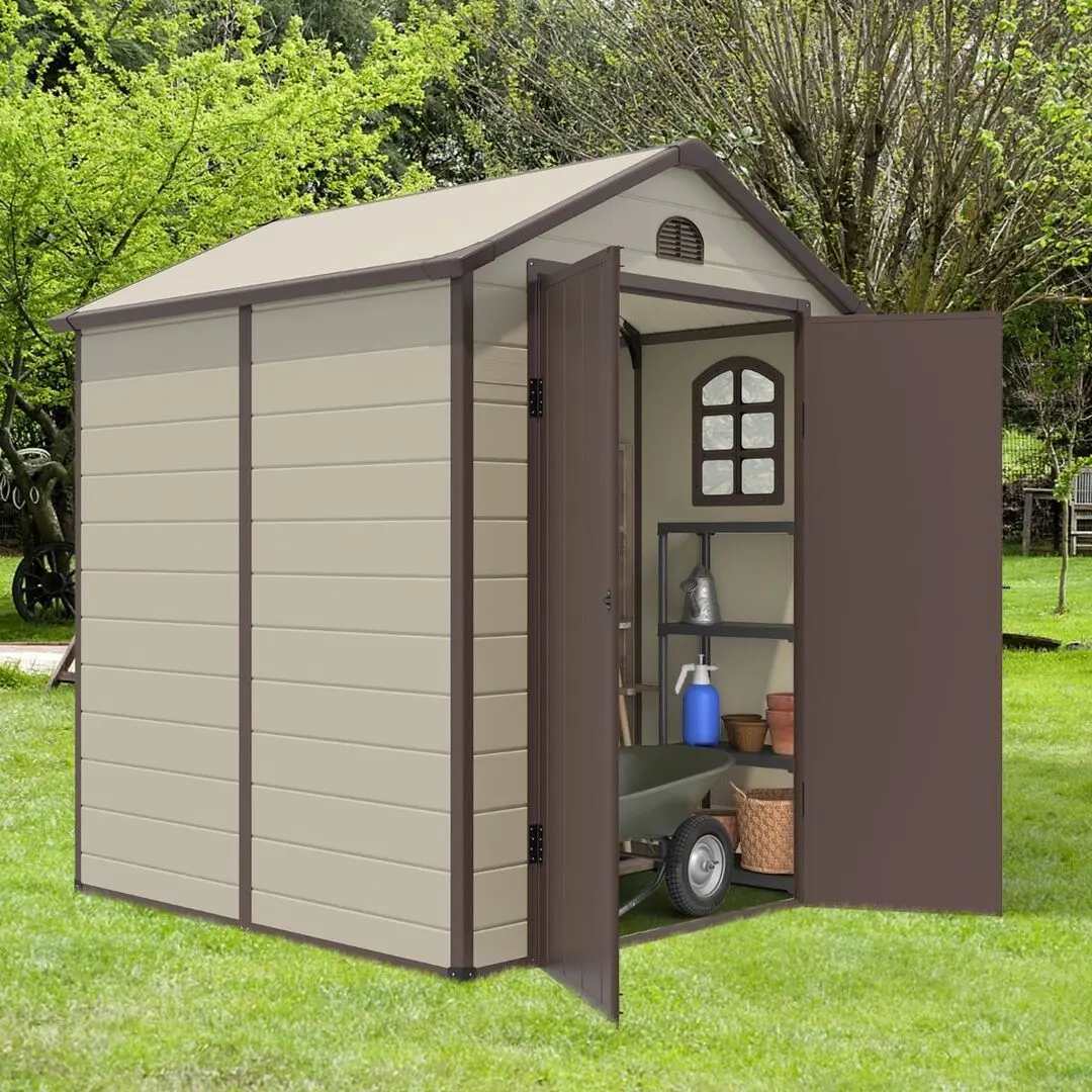 Casuta gradina Costway GT3858BE 176x226x180 (Brown/Beige)