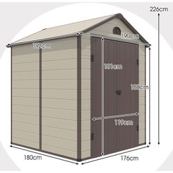 Casuta gradina Costway GT3858BE 176x226x180 (Brown/Beige) Thumb