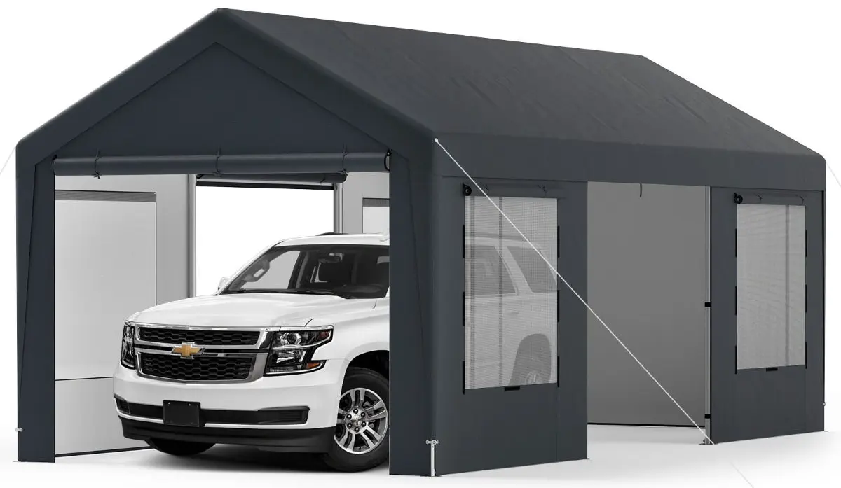 Cort de garaj Costway NP12027GR (Dark Grey)