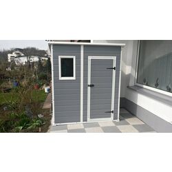 Casuta gradina Keter Manor Pent 183x111x200 (Grey/White) Thumb