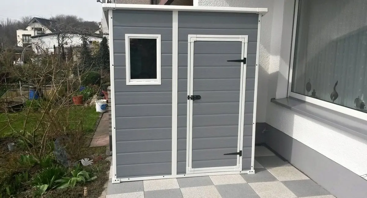 Casuta gradina Keter Manor Pent 183x111x200 (Grey/White)