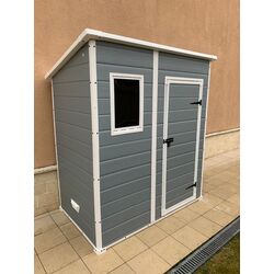 Casuta gradina Keter Manor Pent 183x111x200 (Grey/White) Thumb