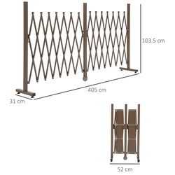 Gard glisant Outsunny 844-139 (Dark Brown) Thumb
