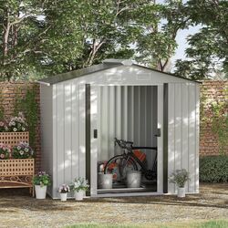 Casuta de gradina Outsunny 845-030WT 213x130x185 (White) Thumb