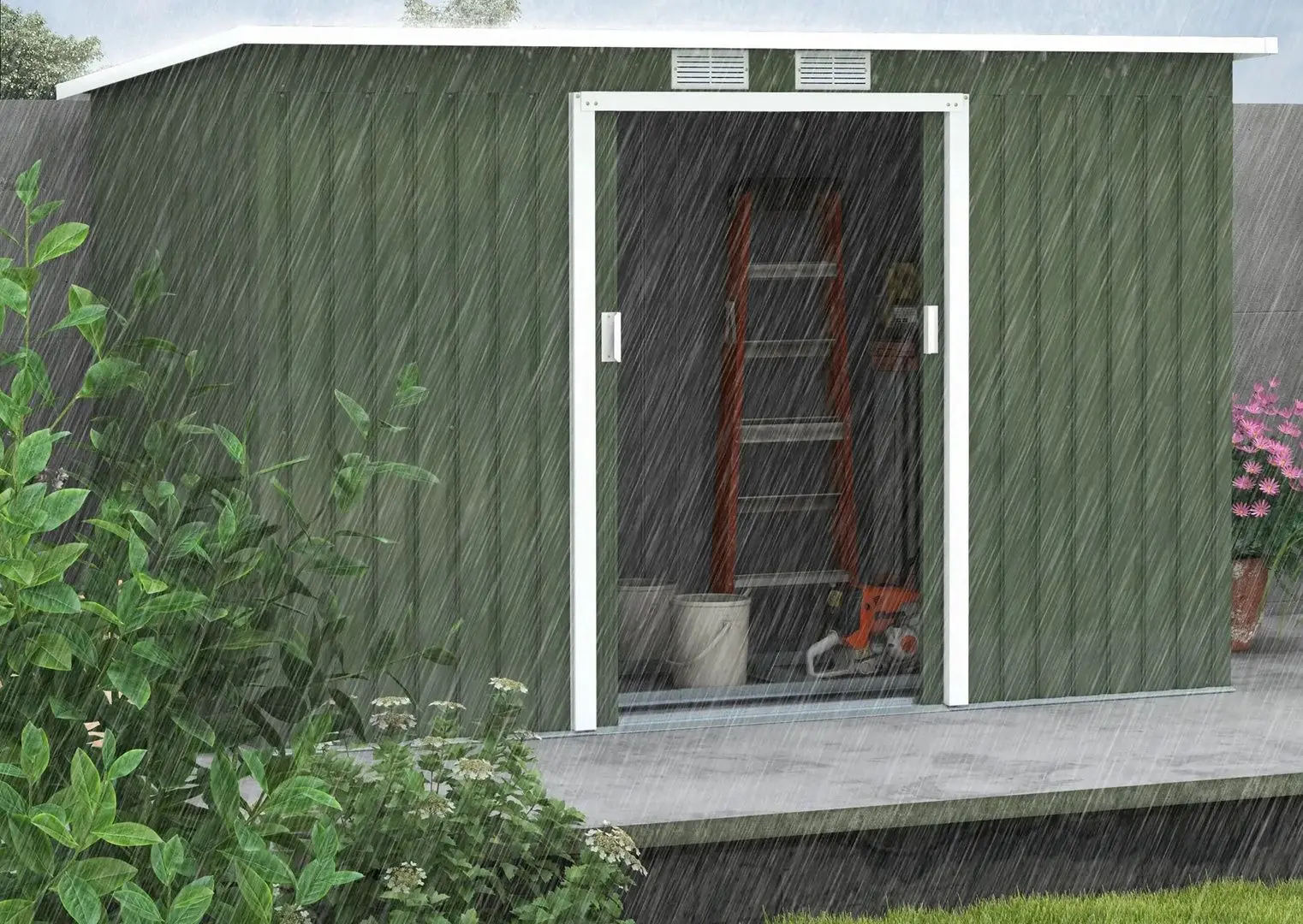 Casuta de gradina Outsunny 845-032GN 280x130x172 (Dark Green)