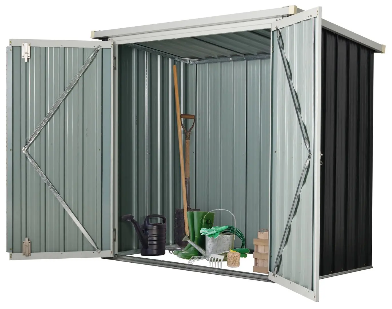 Сарай-хозблок Outsunny 845-430 147x86x134 (White/Black)