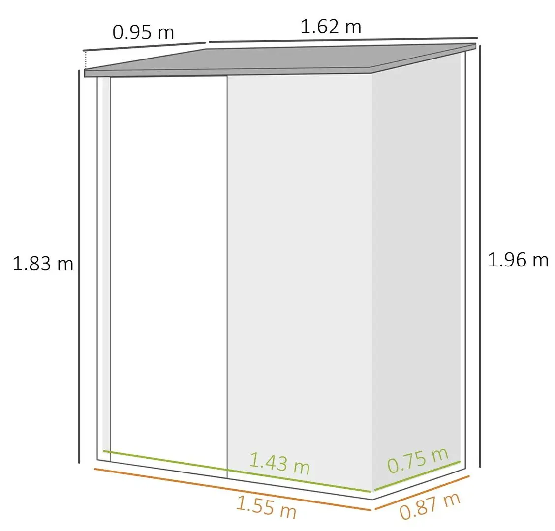 Casuta gradina Outsunny 845-532BN 161.5x94.5x196 (Brown)