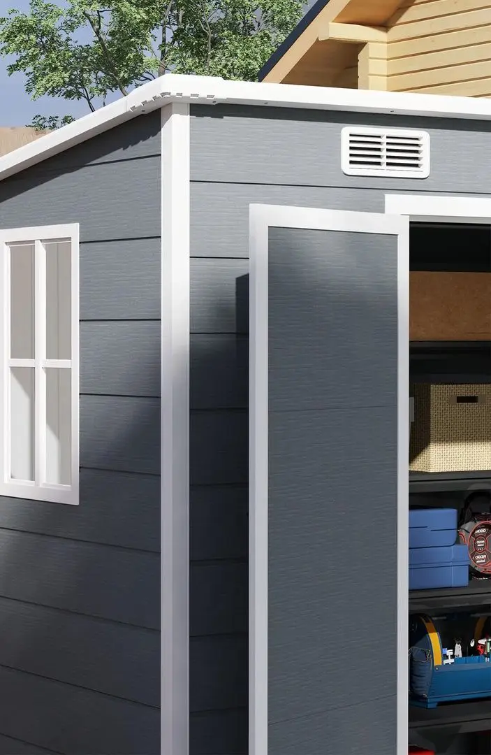 Casuta de gradina Outsunny 84H-156V00GY 238x125x183 (Grey)