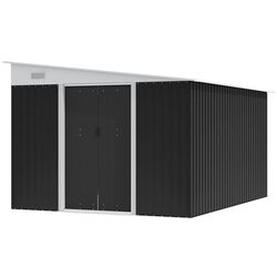 Casuta gradina de perete Outsunny 845-529BK 345x280.5x201 (Black) Thumb