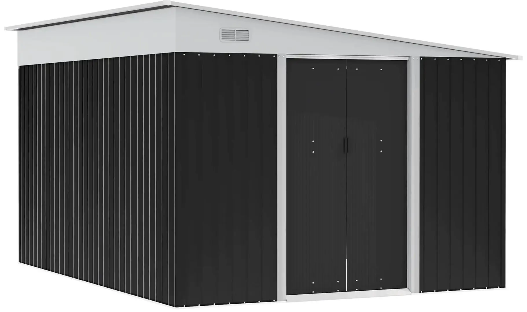 Casuta gradina de perete Outsunny 845-529BK 345x280.5x201 (Black)