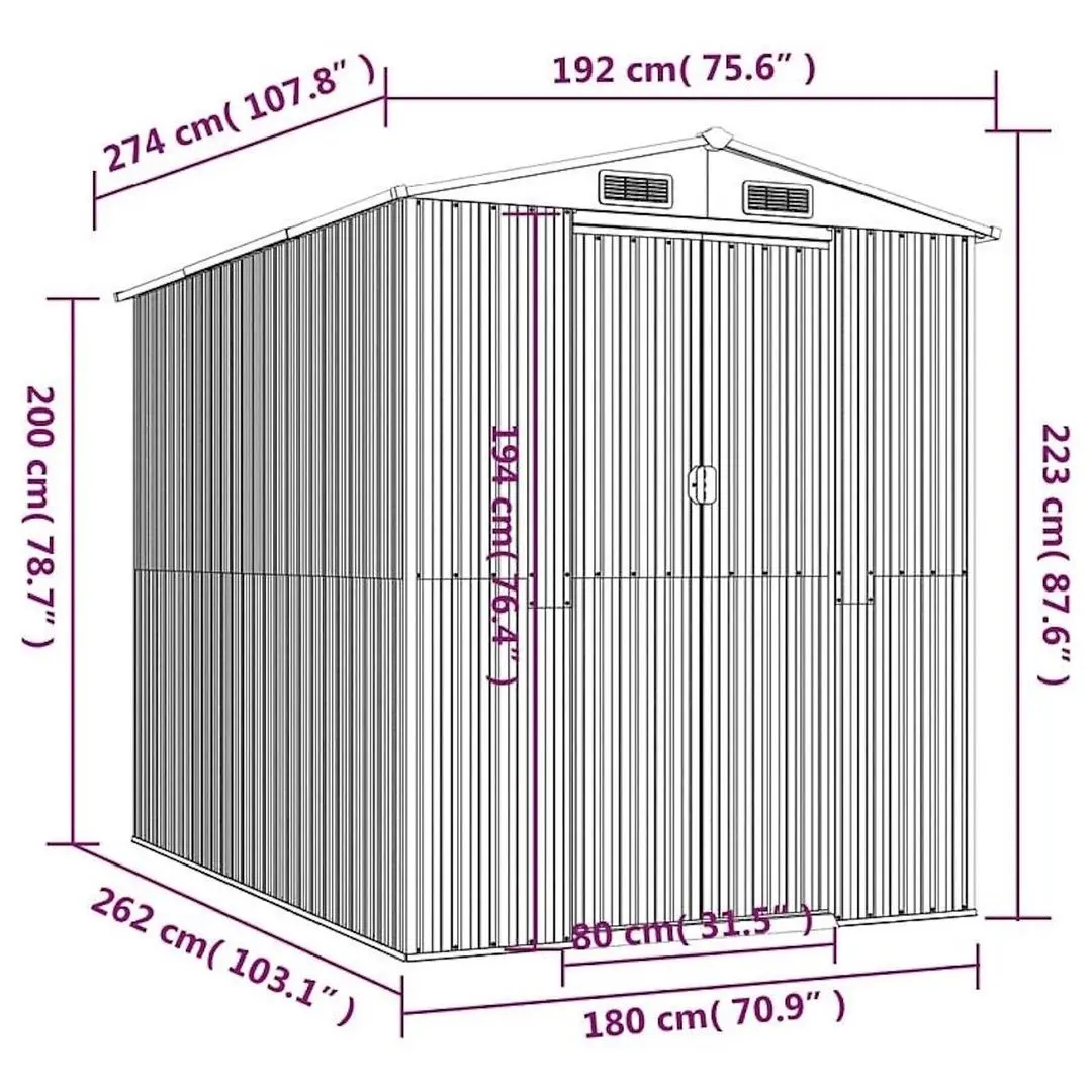 Сарай-хозблок Procart GTH2301 (Grey/Anthracite) - 5