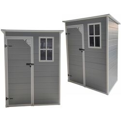 Сарай-хозблок Saska Garden 1061641 152x91x192.5cm (Grey) Thumb