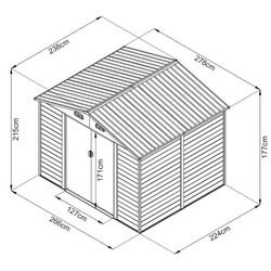 Casuta gradina Strend Pro 2172911 266x224x215 (Brown) Thumb