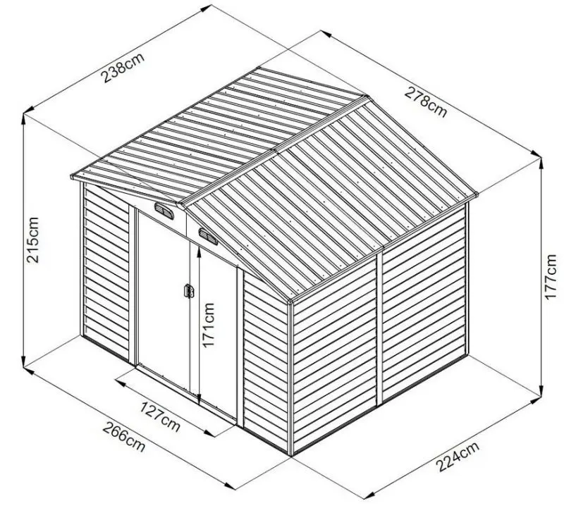 Casuta gradina Strend Pro 2172911 266x224x215 (Brown)