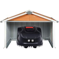 Garaj pentru robot de gazon VidaXL 150910 92x97x63 (Brown) Thumb