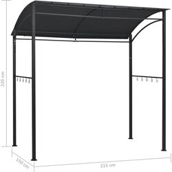 Pavilion pentru gratar VidaXL 48603 2.1x1.5 (Anthracite) Thumb