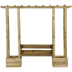 Pergola cu banca si jardiniera VidaXL 318565 (Pine) Thumb