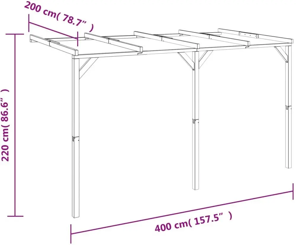 Pergola VidaXL 41710 (Pine)