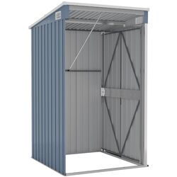 Сарай-хозблок пристенный VidaXL 316218 118x100x178 (Grey) Thumb