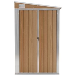 Сарай-хозблок пристенный VidaXL 316220 118x100x178 (Brown) Thumb