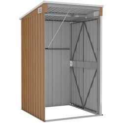 Сарай-хозблок пристенный VidaXL 316220 118x100x178 (Brown) Thumb