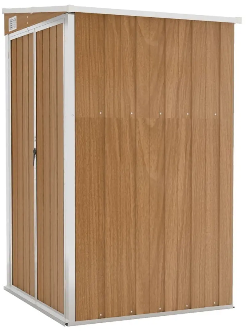 Сарай-хозблок пристенный VidaXL 316220 118x100x178 (Brown)