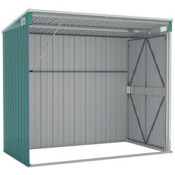 Сарай-хозблок пристенный VidaXL 316221 118x194x178 (Green) Thumb