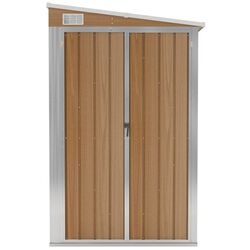 Casuta gradina de perete VidaXL 316224 118x194x178 (Brown) Thumb