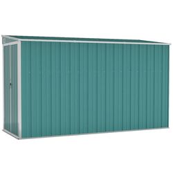 Casuta gradina de perete VidaXL 316225 118x288x178 (Green)