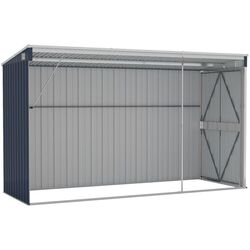 Сарай-хозблок пристенный VidaXL 316227 118x288x178 (Anthracite) Thumb