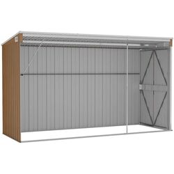 Сарай-хозблок пристенный VidaXL 316228 118x288x178 (Brown) Thumb