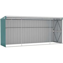 Casuta gradina de perete VidaXL 316229 118x382x178 (Green) Thumb