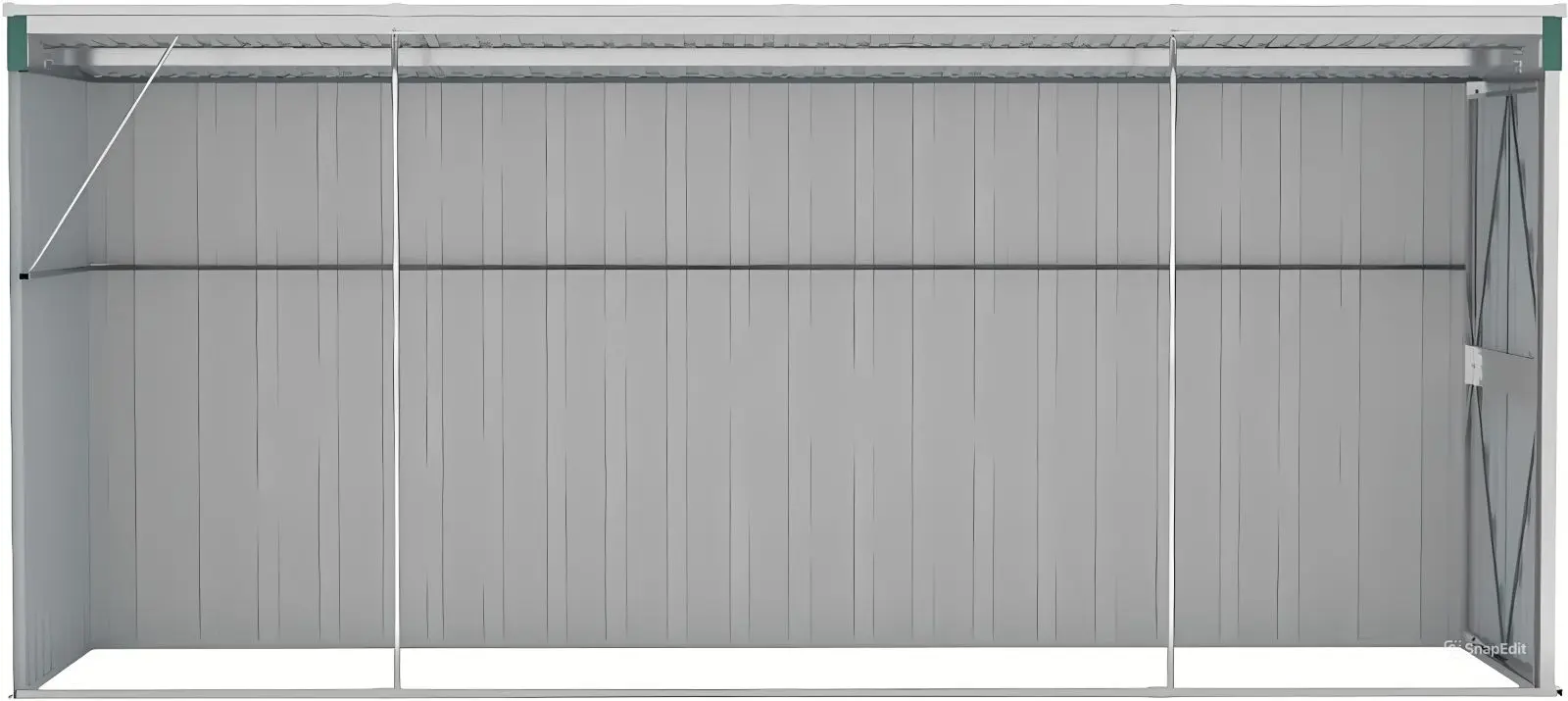 Casuta gradina de perete VidaXL 316229 118x382x178 (Green)