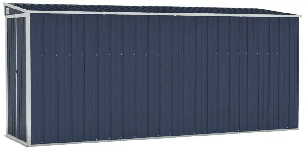 Casuta gradina de perete VidaXL 316231 118x382x178 (Anthracite)